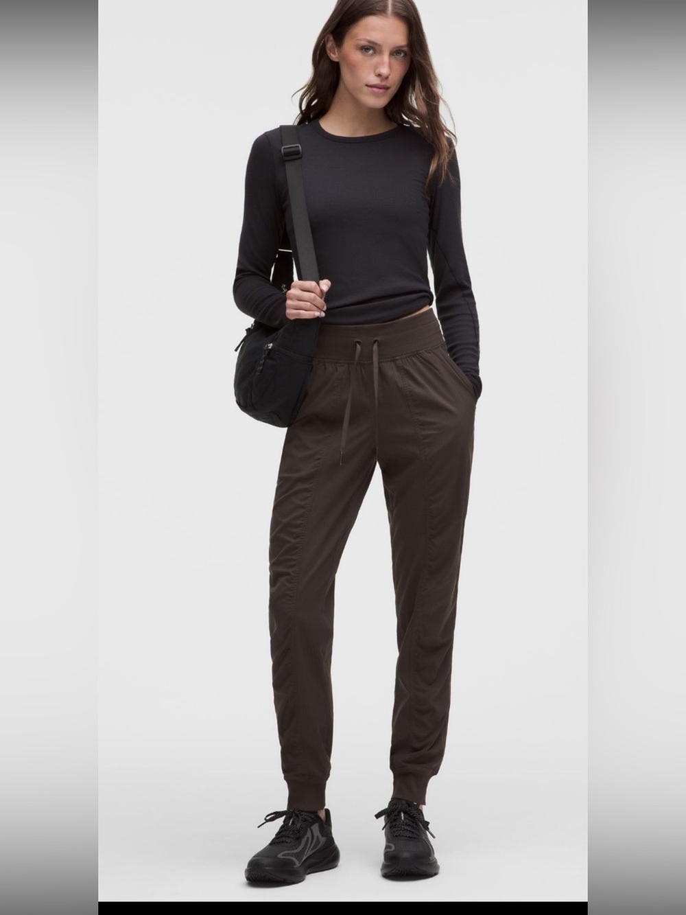 lululemon athletica  Brown Drawstring Dancer Joggers